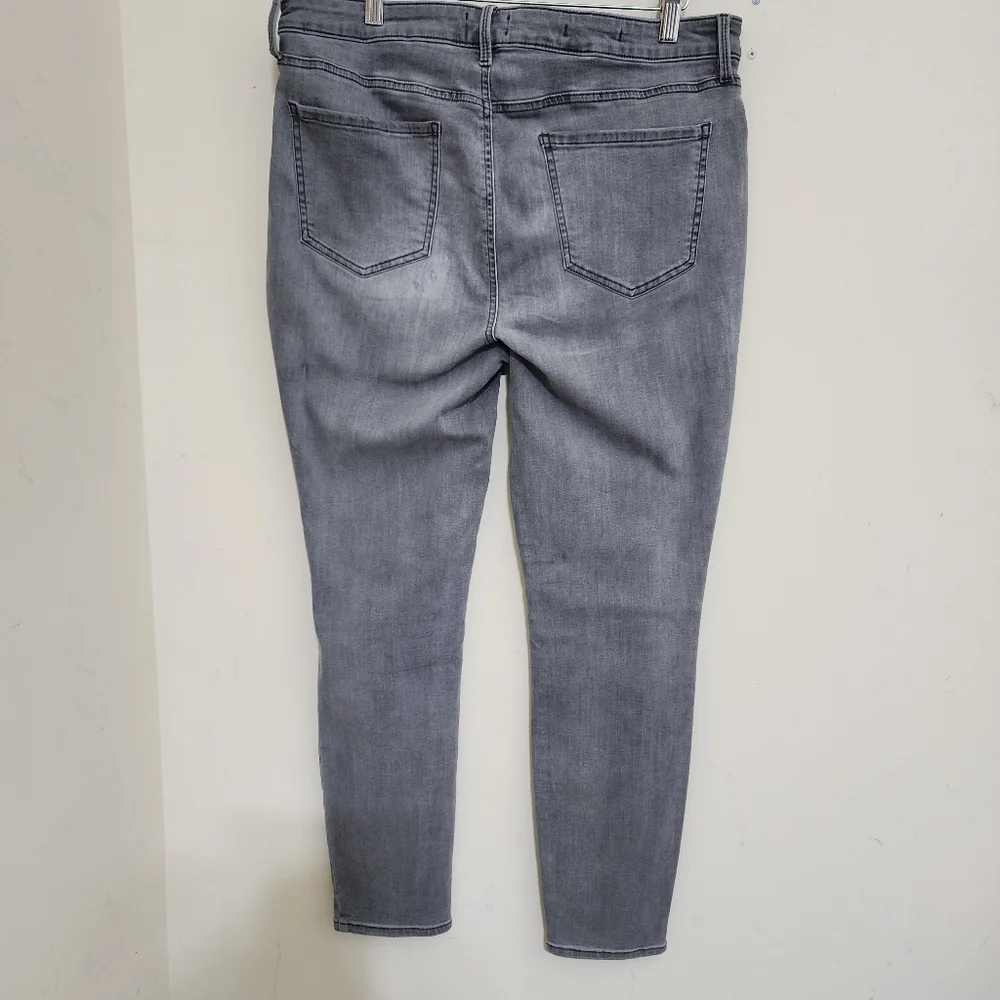 NYDJ size‎ 12 Lift Tuck Ami Skinny Jeans Ankle Length Gray Ash